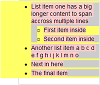Simple unordered list