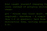 Screenshot of a fullscreen text editor Q10