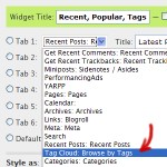 List of widgets includes also their titles