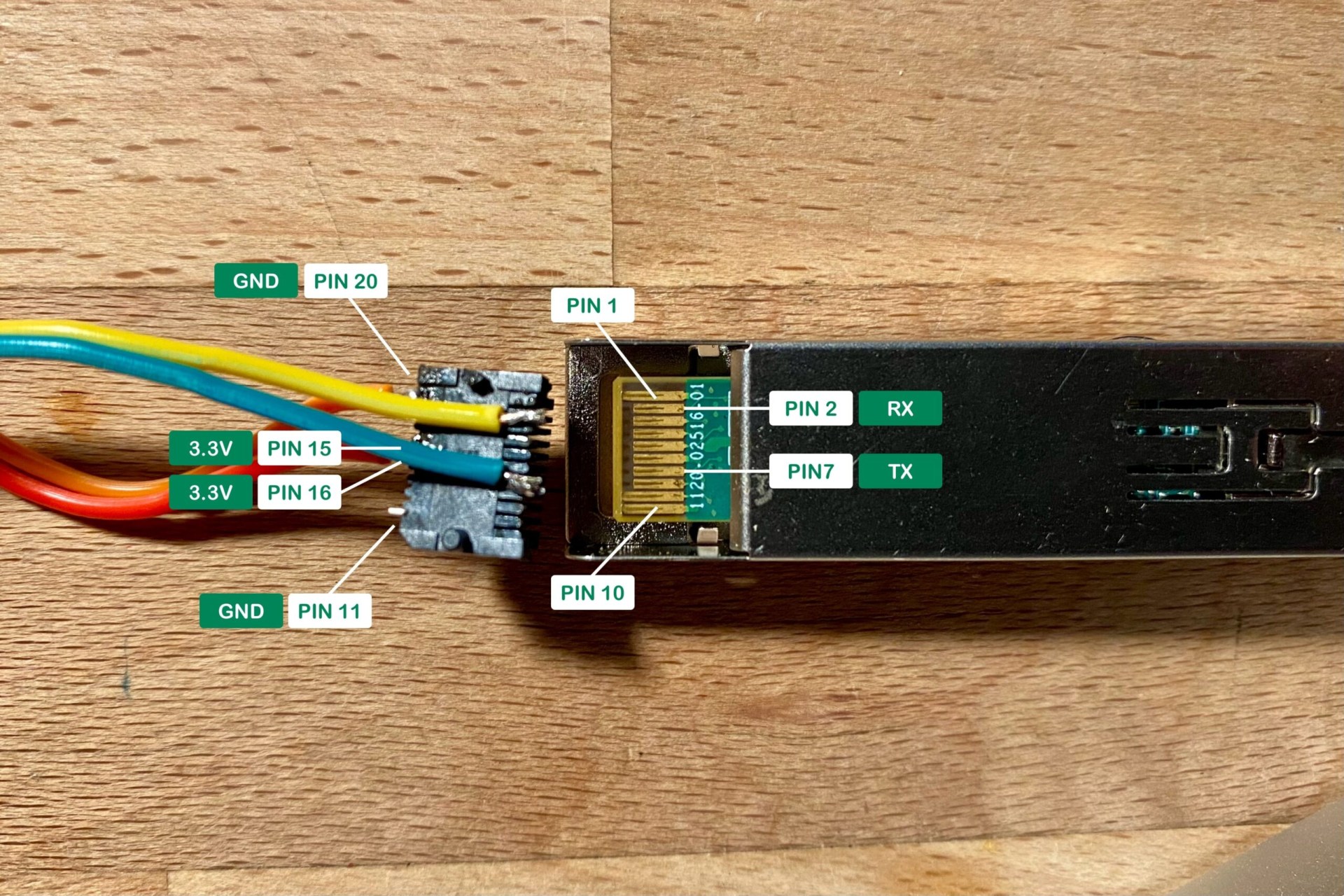 Huawei MA5671A serial UART on SFP pins